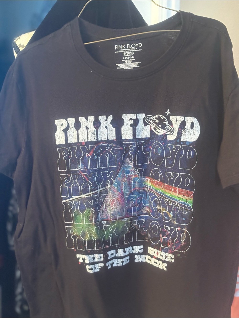 Pink Floyd adult Black Graphic Tee - The Dark Side of the Moon